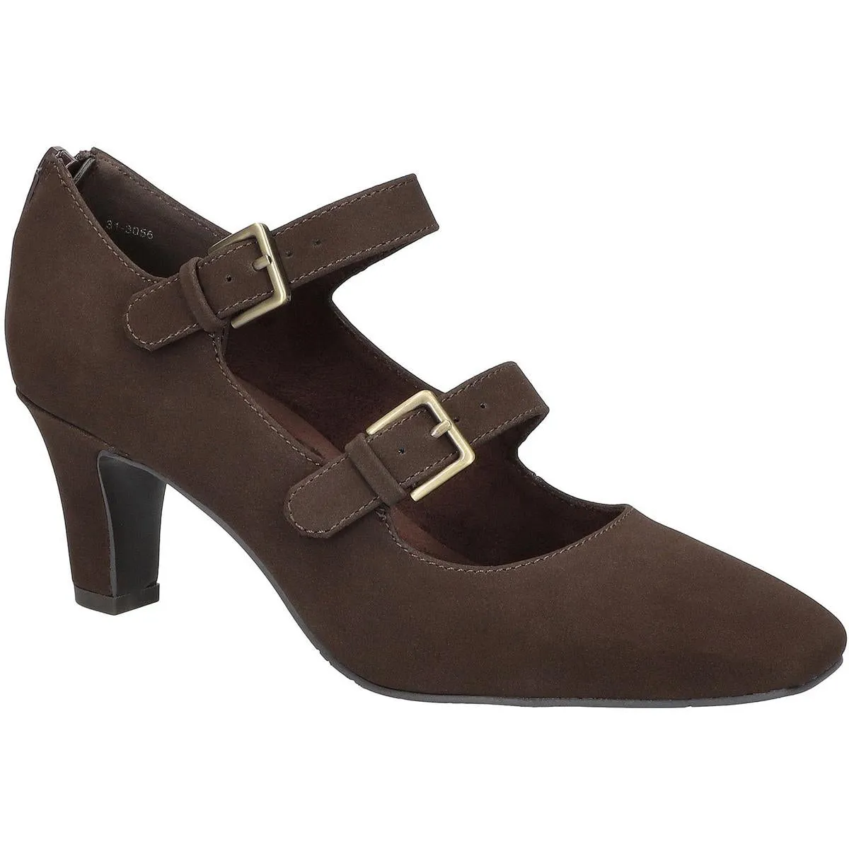 Willis Womens Faux Suede Padded Insole Mary Janes