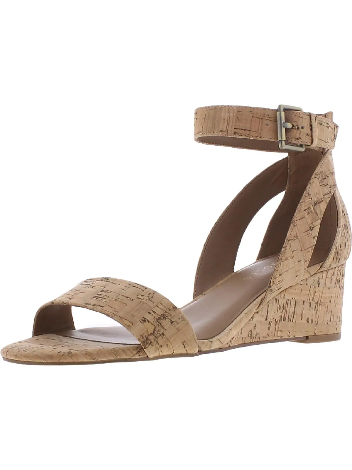 Willowbrook Womens Padded Insole Ankle Strap Wedge Sandals
