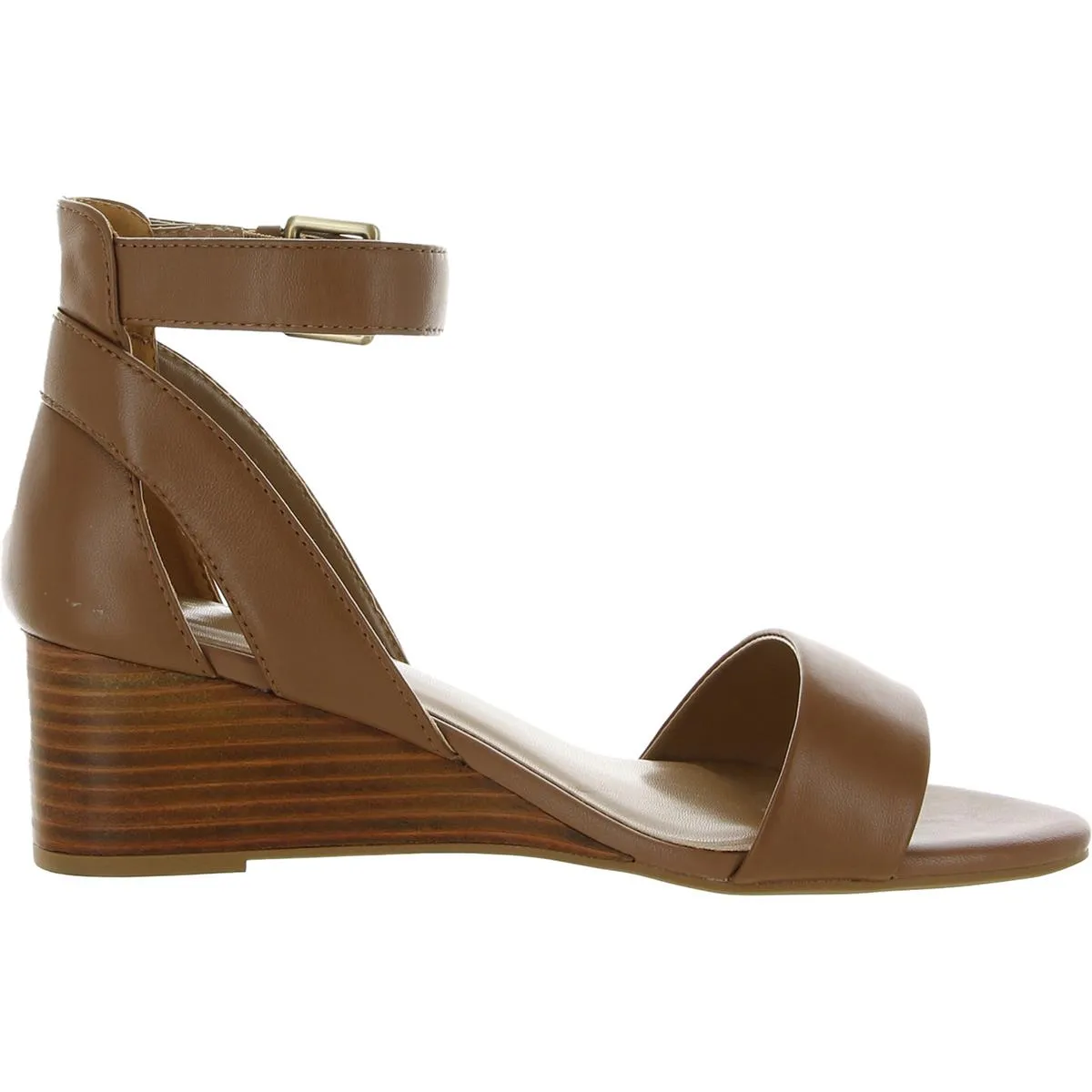 Willowbrook Womens Padded Insole Ankle Strap Wedge Sandals
