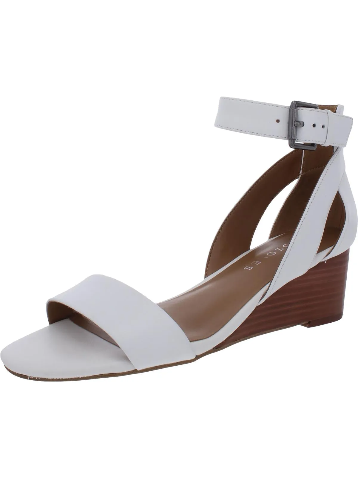 Willowbrook Womens Padded Insole Ankle Strap Wedge Sandals