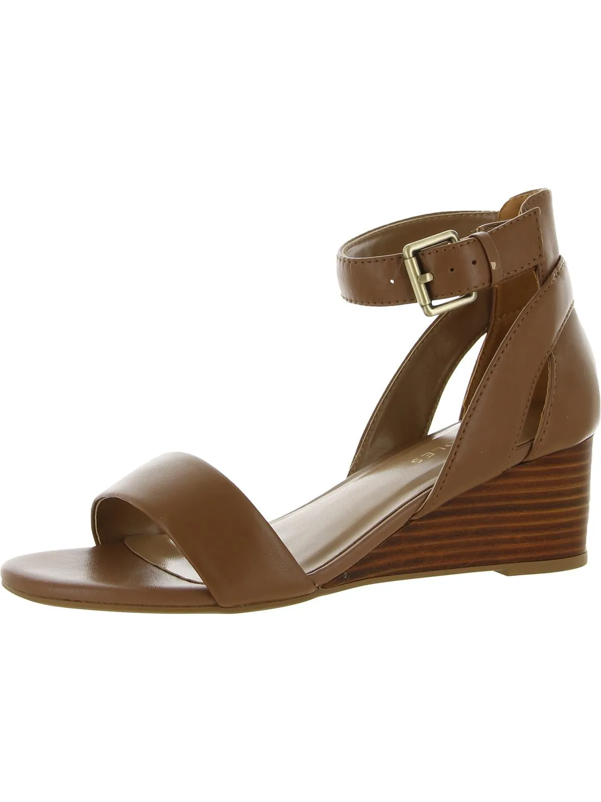 Willowbrook Womens Padded Insole Ankle Strap Wedge Sandals