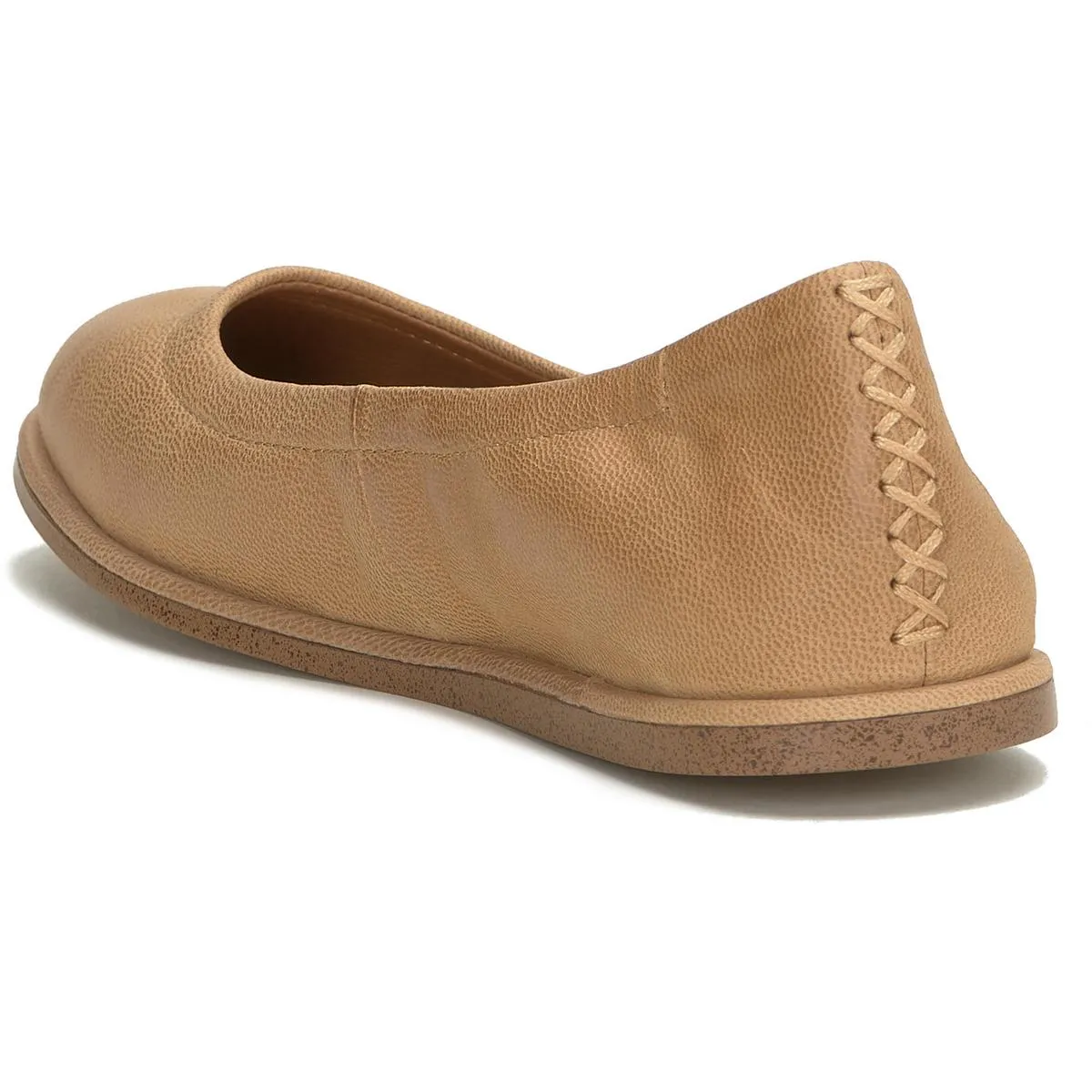 Wimmie Womens Leather Slip-On Ballet Flats