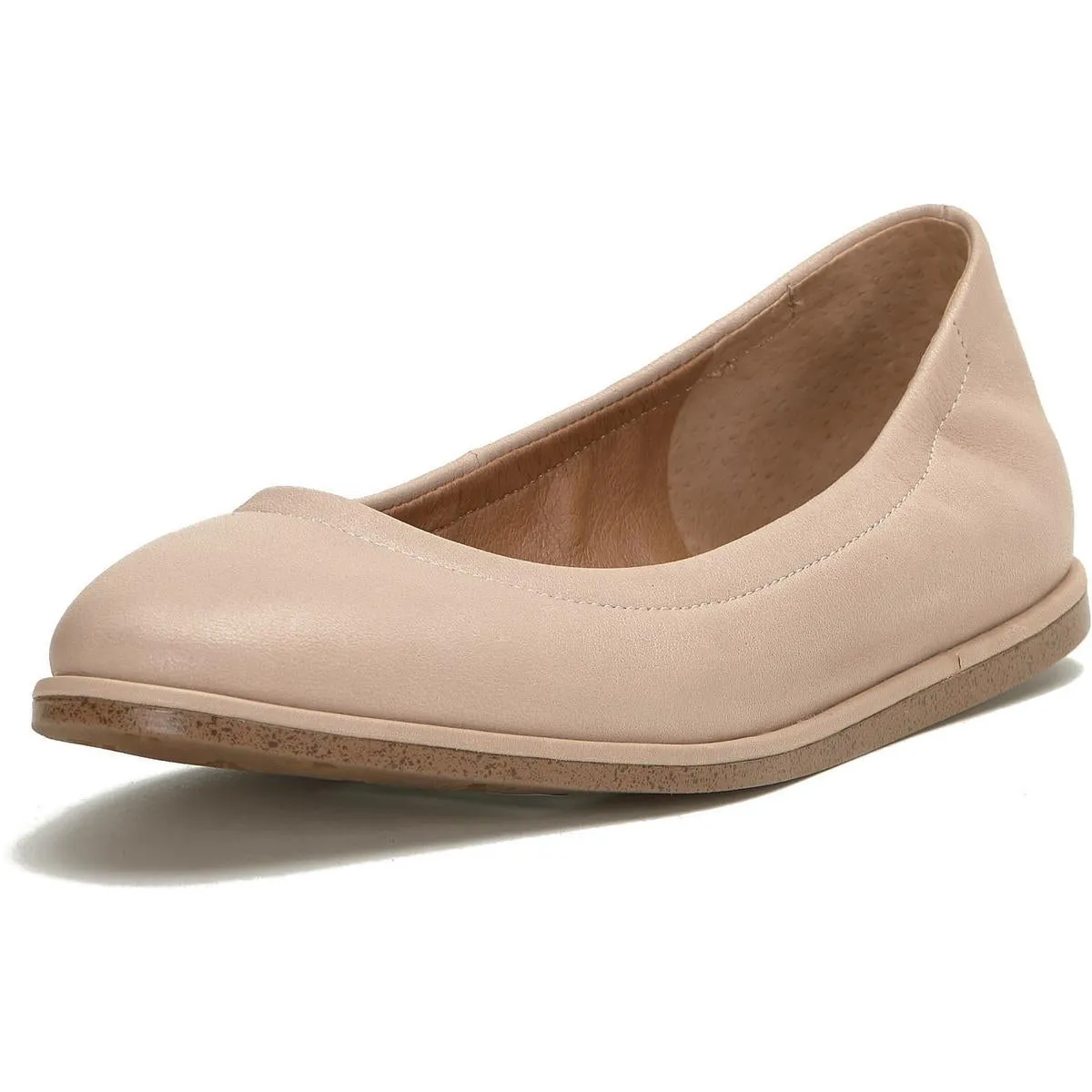 Wimmie Womens Leather Slip-On Ballet Flats