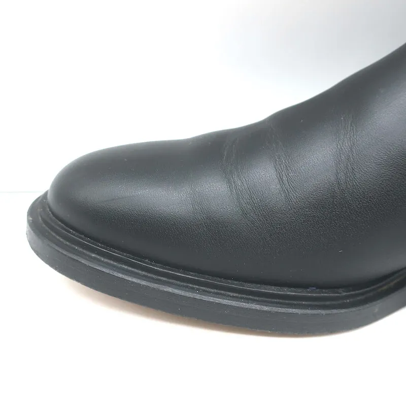 Woman by Common Projects Chelsea Boots Black Leather Size 37 Flat Ankle Boots