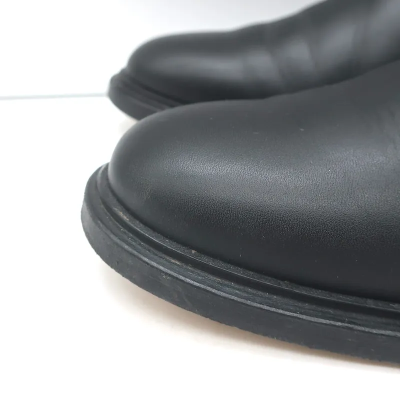 Woman by Common Projects Chelsea Boots Black Leather Size 37 Flat Ankle Boots