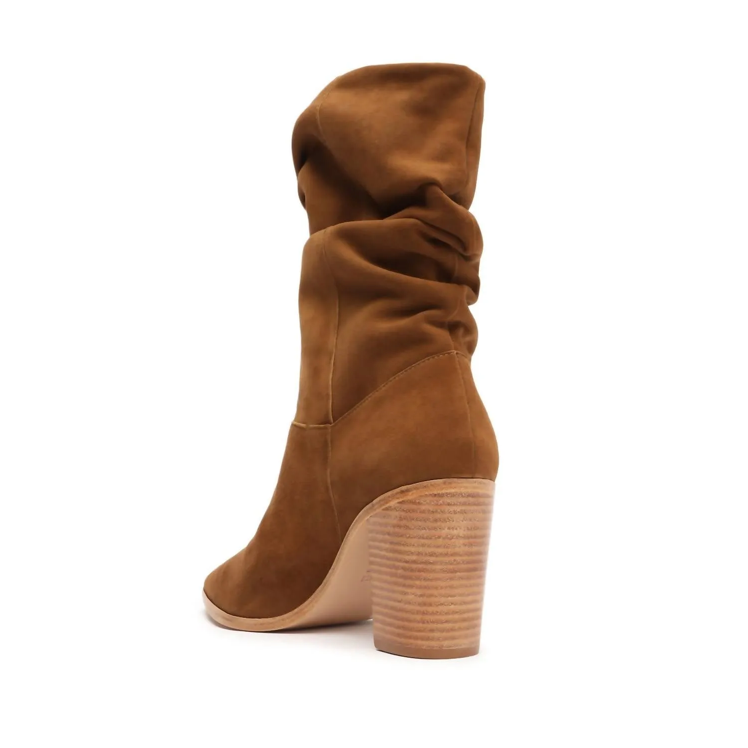 Women Ashlee Block Suede Bootie In Bear