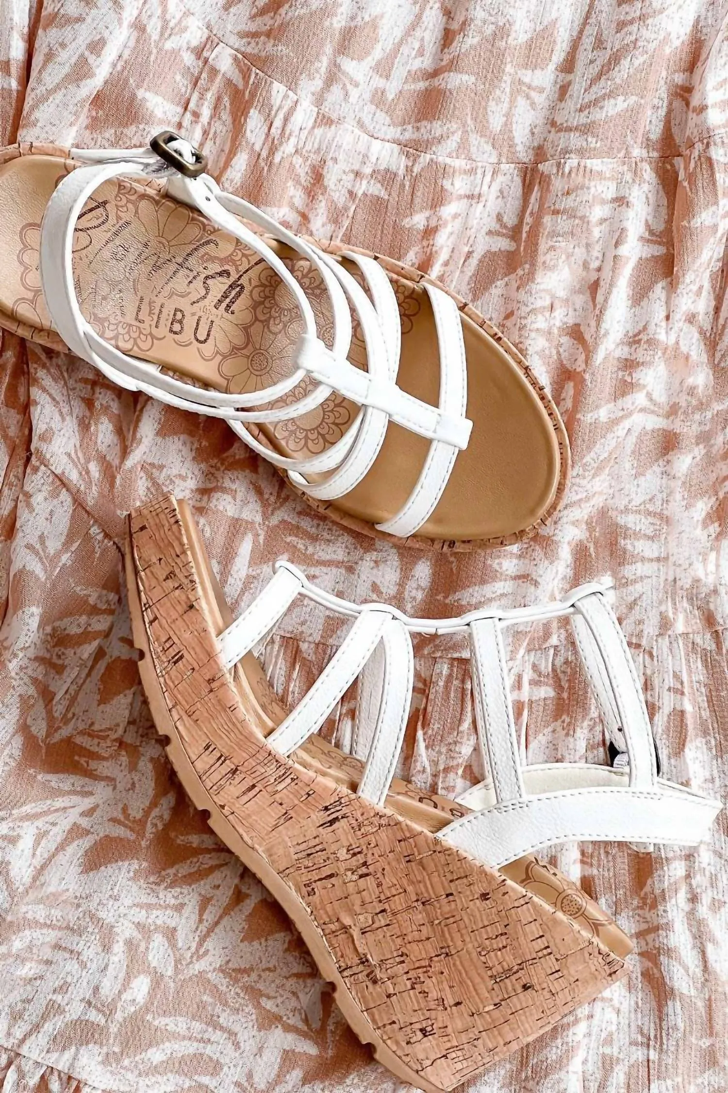 Women Wedge Sandals In White