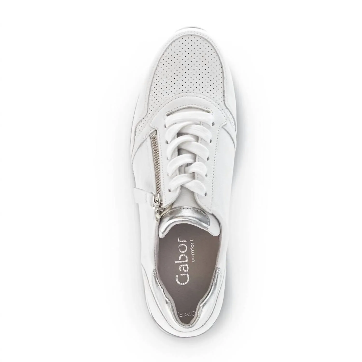 Women's 26.528.5 Zip Sneaker In White/silver