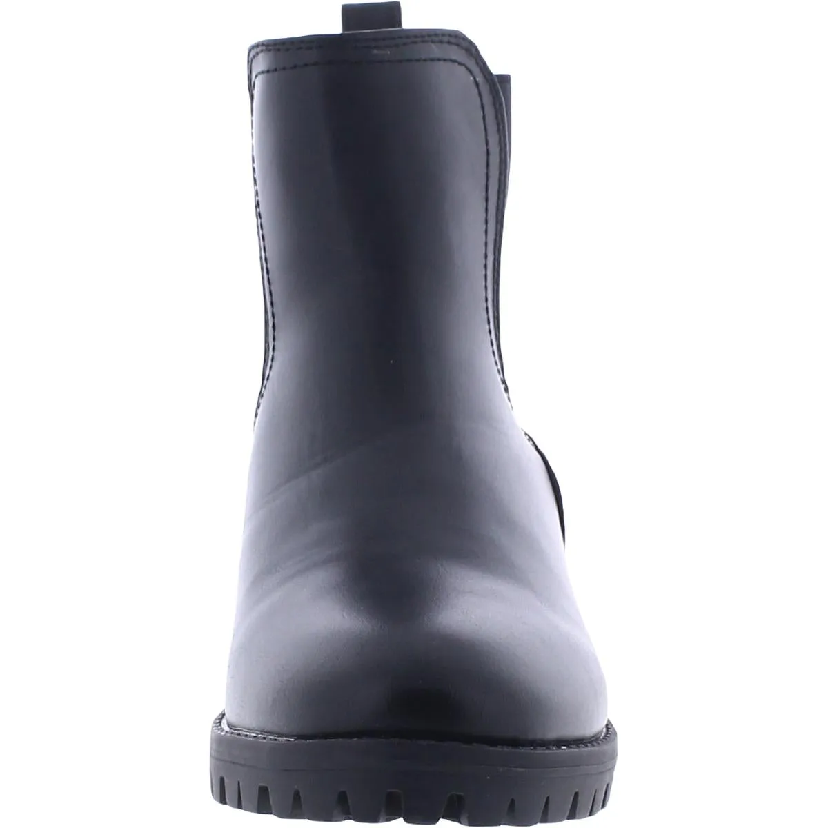 Womens Faux Leather Platform Chelsea Boots