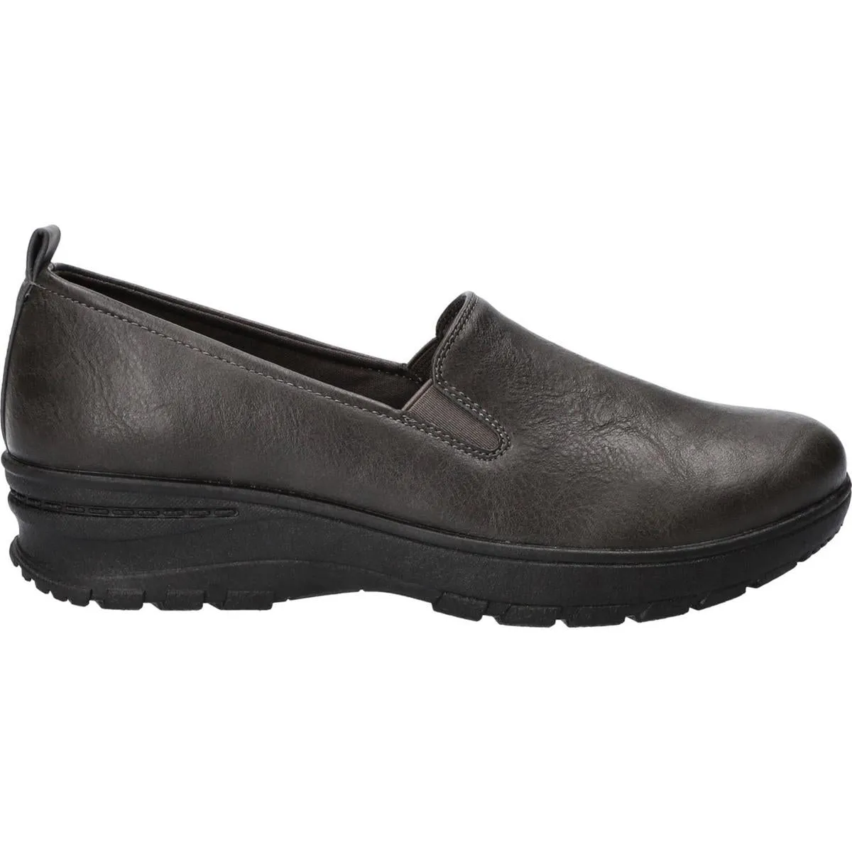 Womens Faux Leather Slip-On Loafers