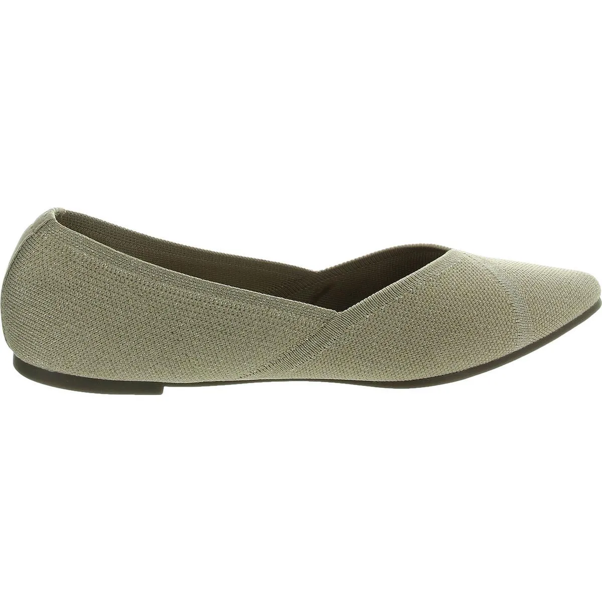 Womens Glitter Manmade Ballet Flats