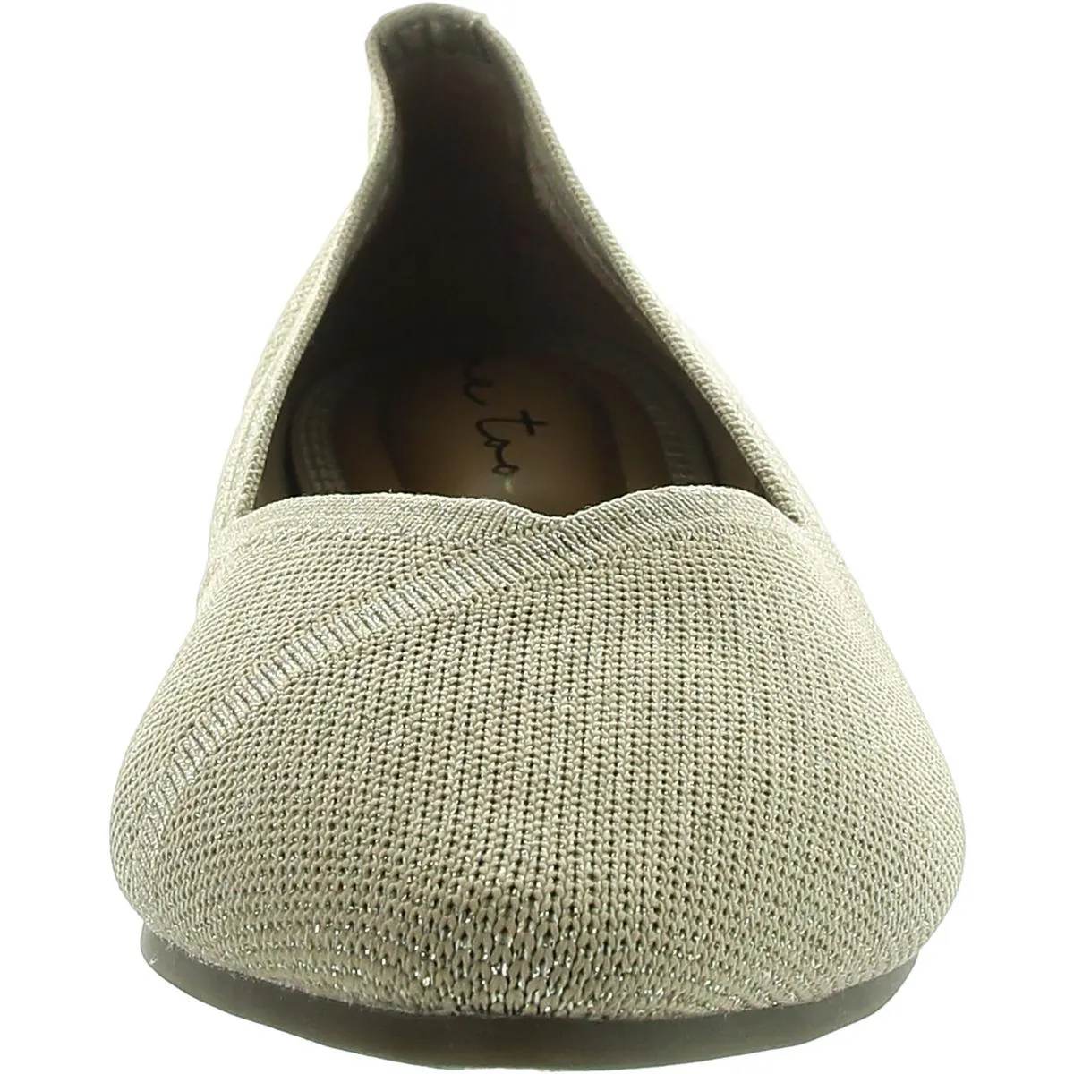 Womens Glitter Manmade Ballet Flats