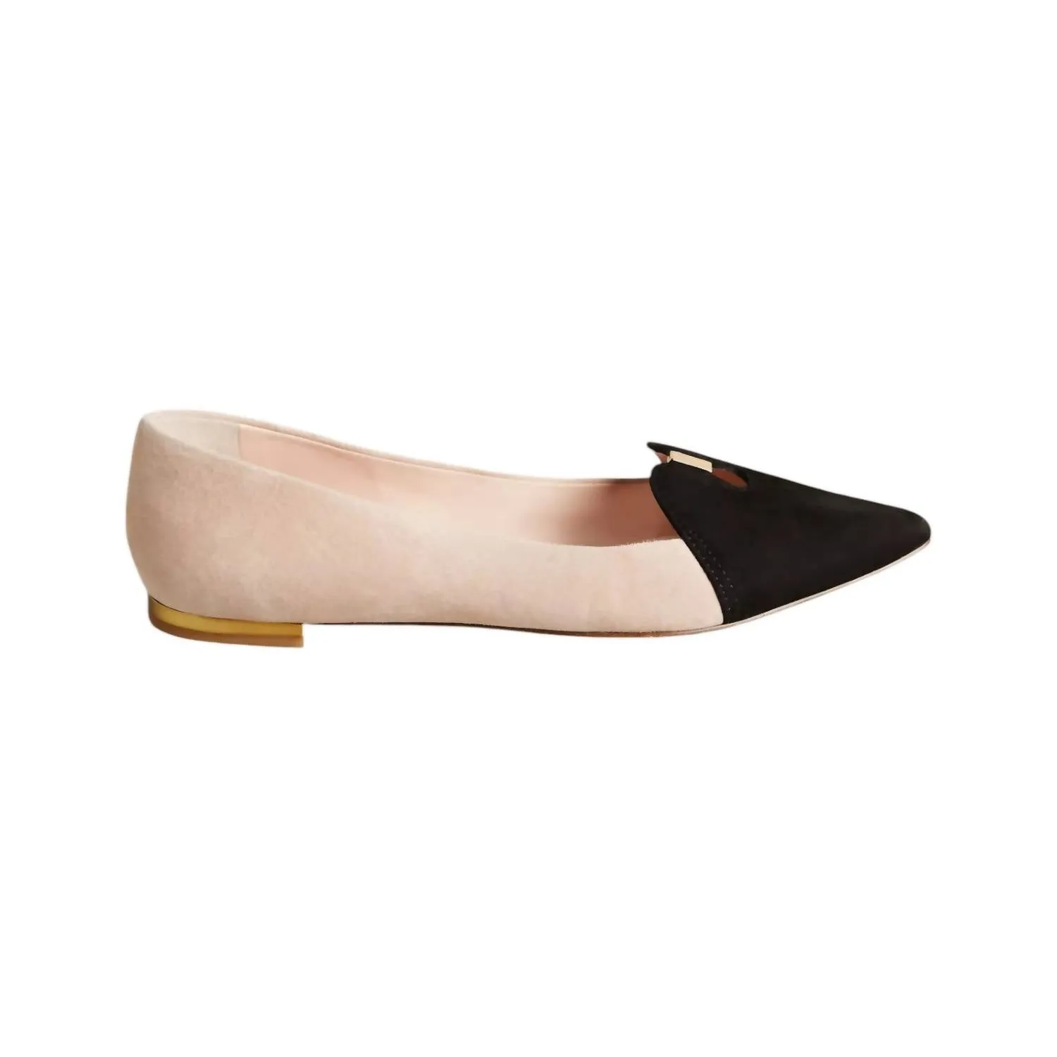 Women's Ives Flat In Black/light Peach