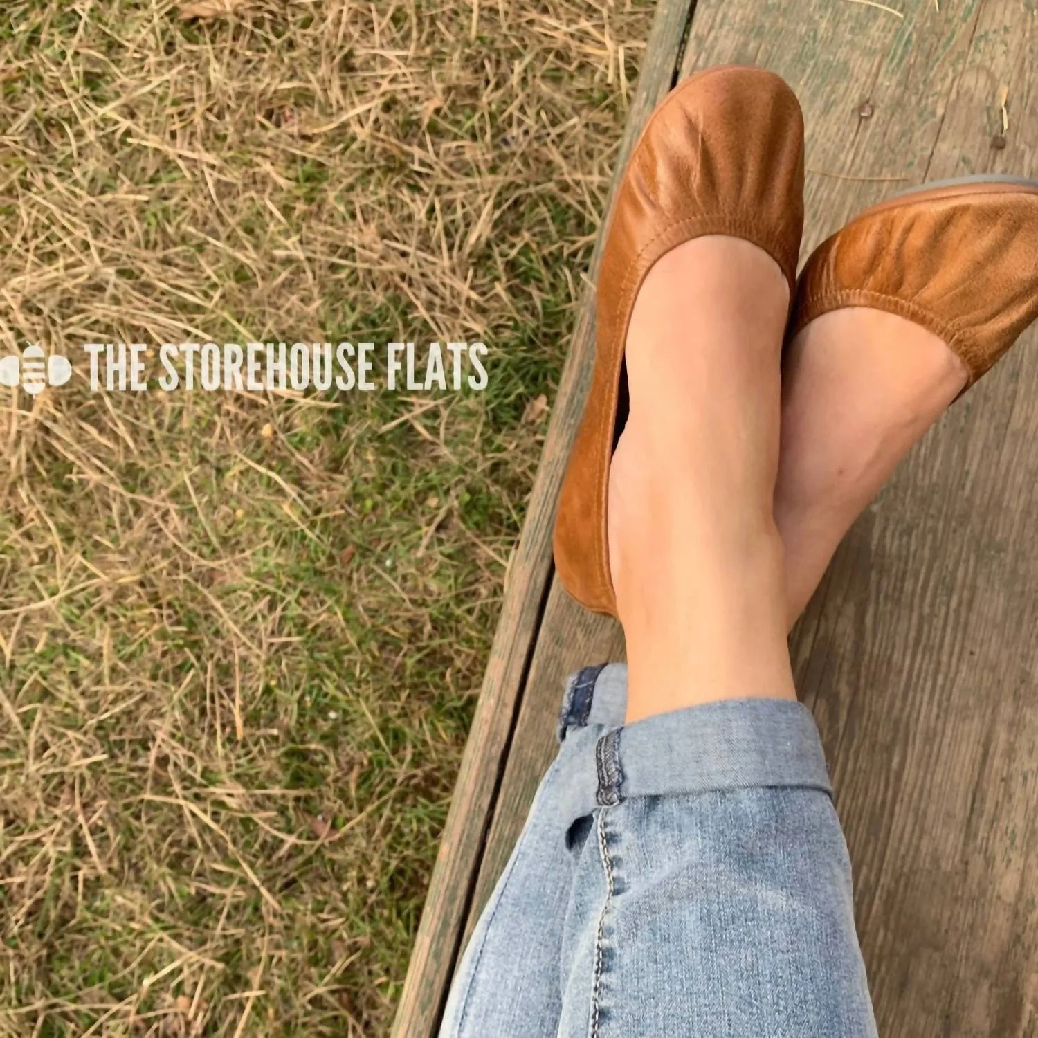 Women's Leather Flats In Saddle Brown Oil Tanned