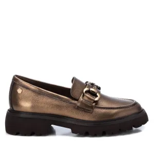 Women's Leather Loafers In Bronze