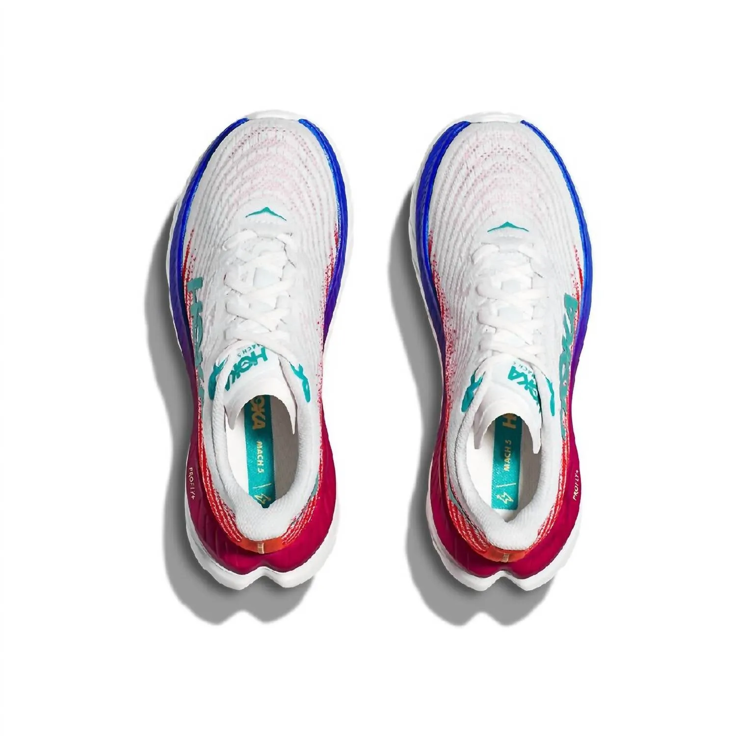 Women's Mach 5 Road Running Shoes In White/flame