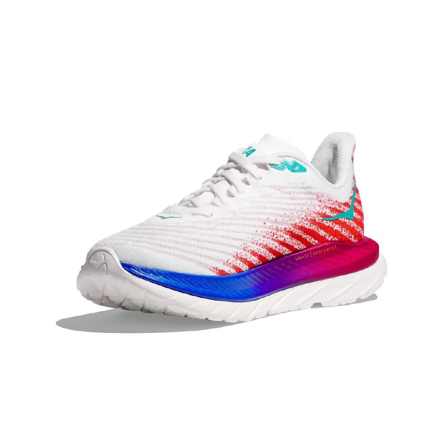 Women's Mach 5 Road Running Shoes In White/flame