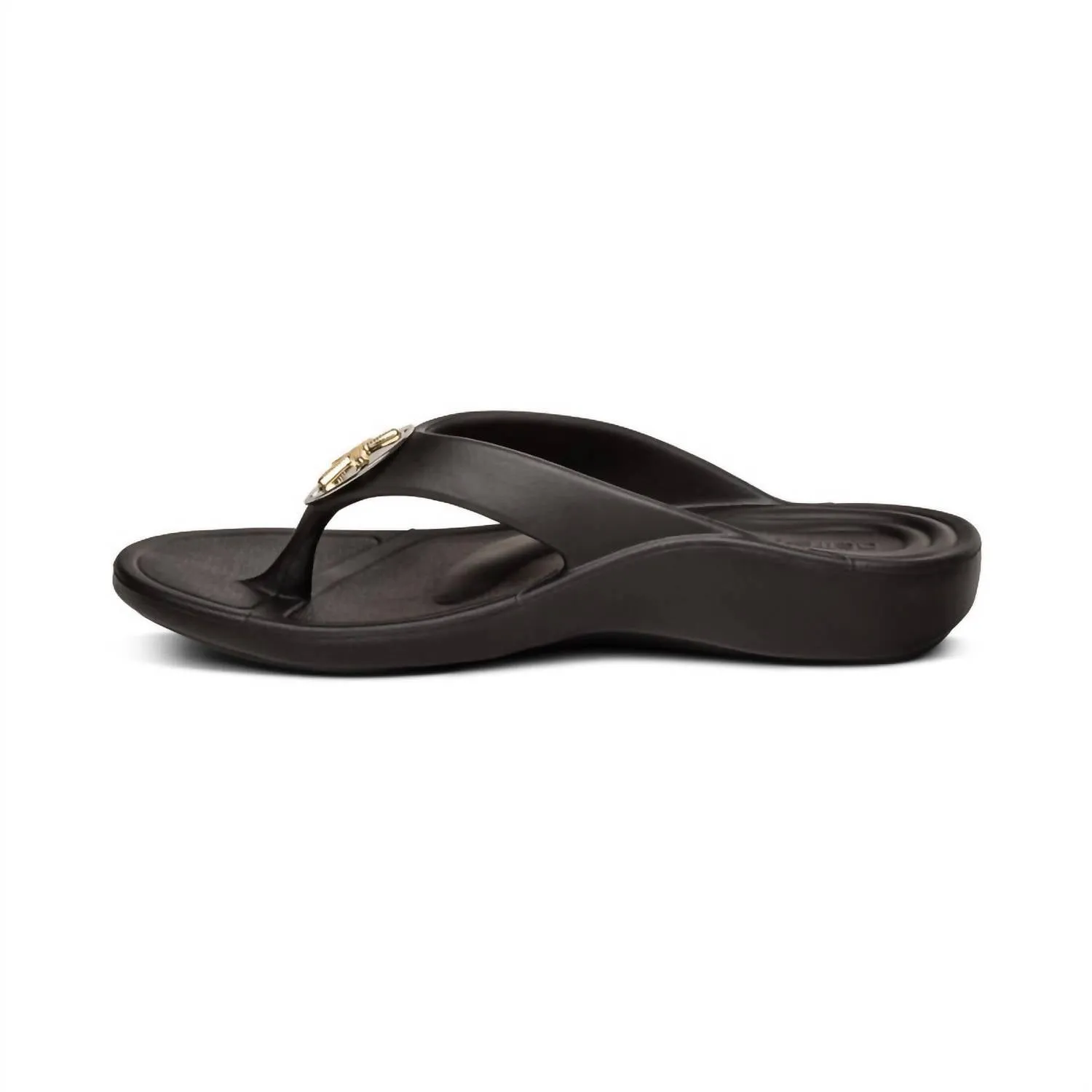 Women's Maui Starfish Orthotic Flip Sandals In Black
