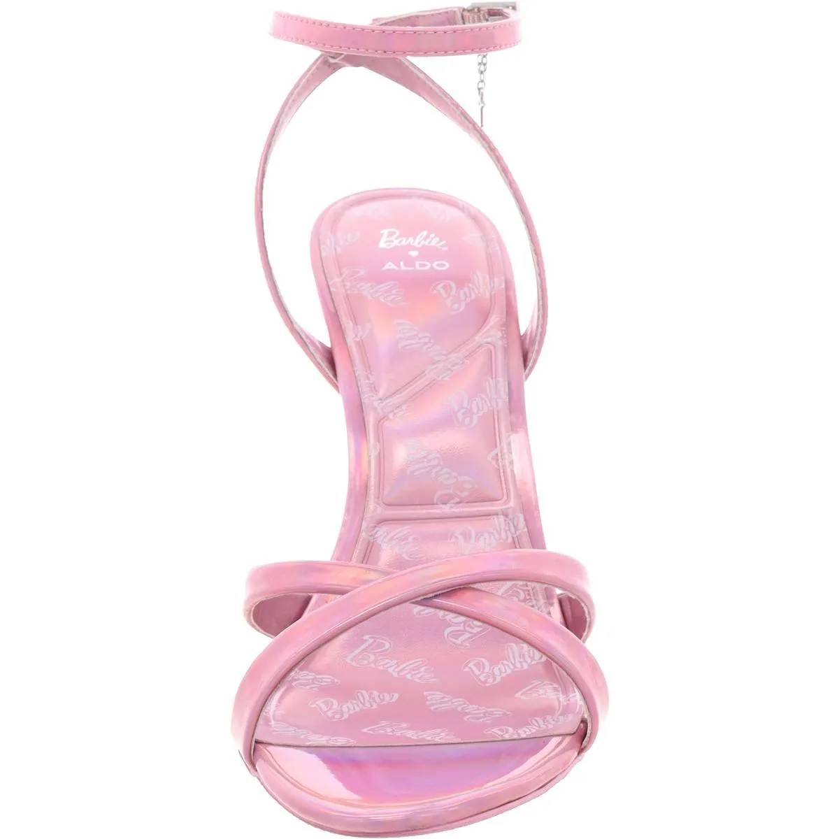 Womens Metallic Patent Slingback Sandals