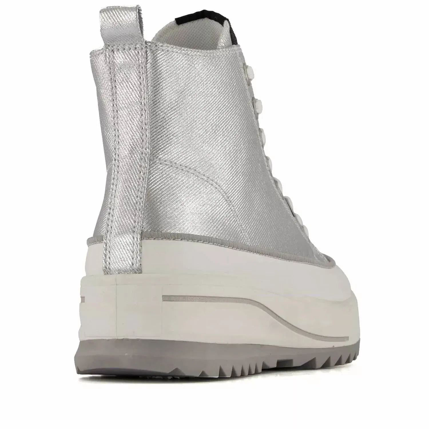 Women's Platform Metallic Sneaker Booties In Silver