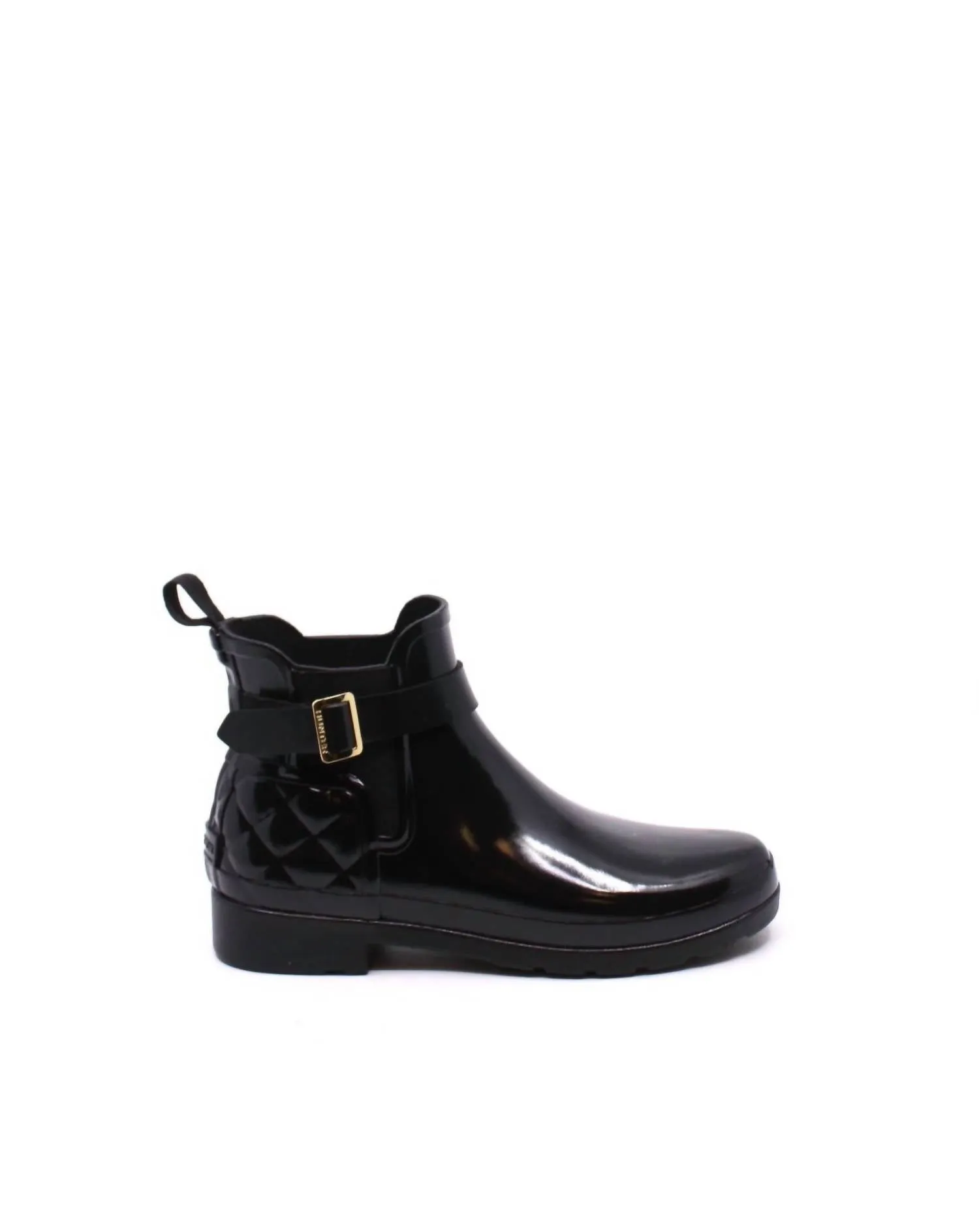 Women's Refined Chelsea Quilted Boots In Black Gloss