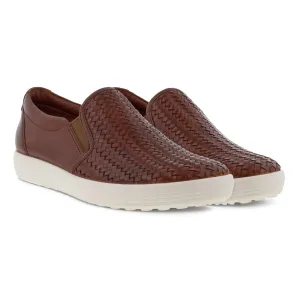 Women's Slip-On Weave Loafers In Cognac
