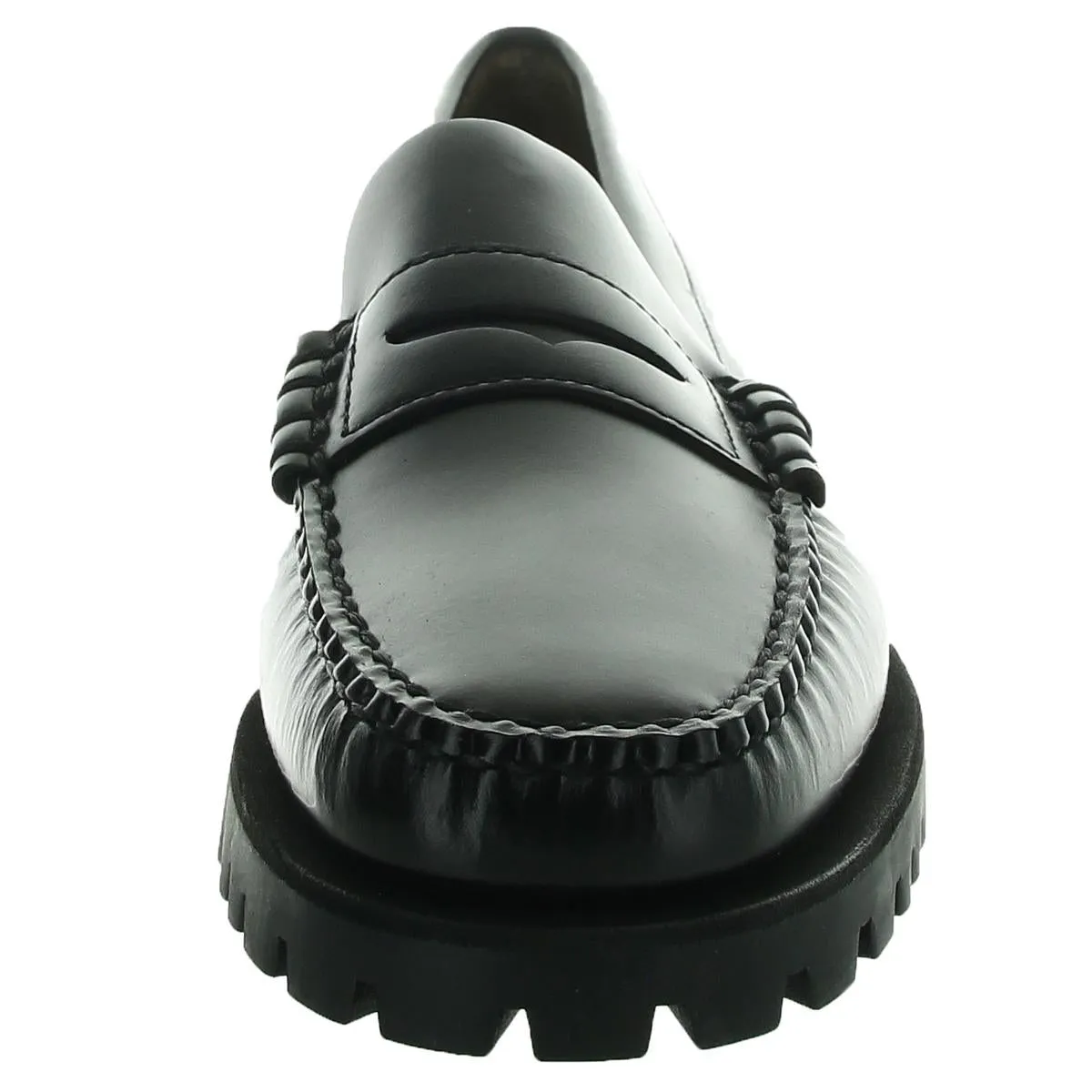 Womens Solid Faux Leather Loafers