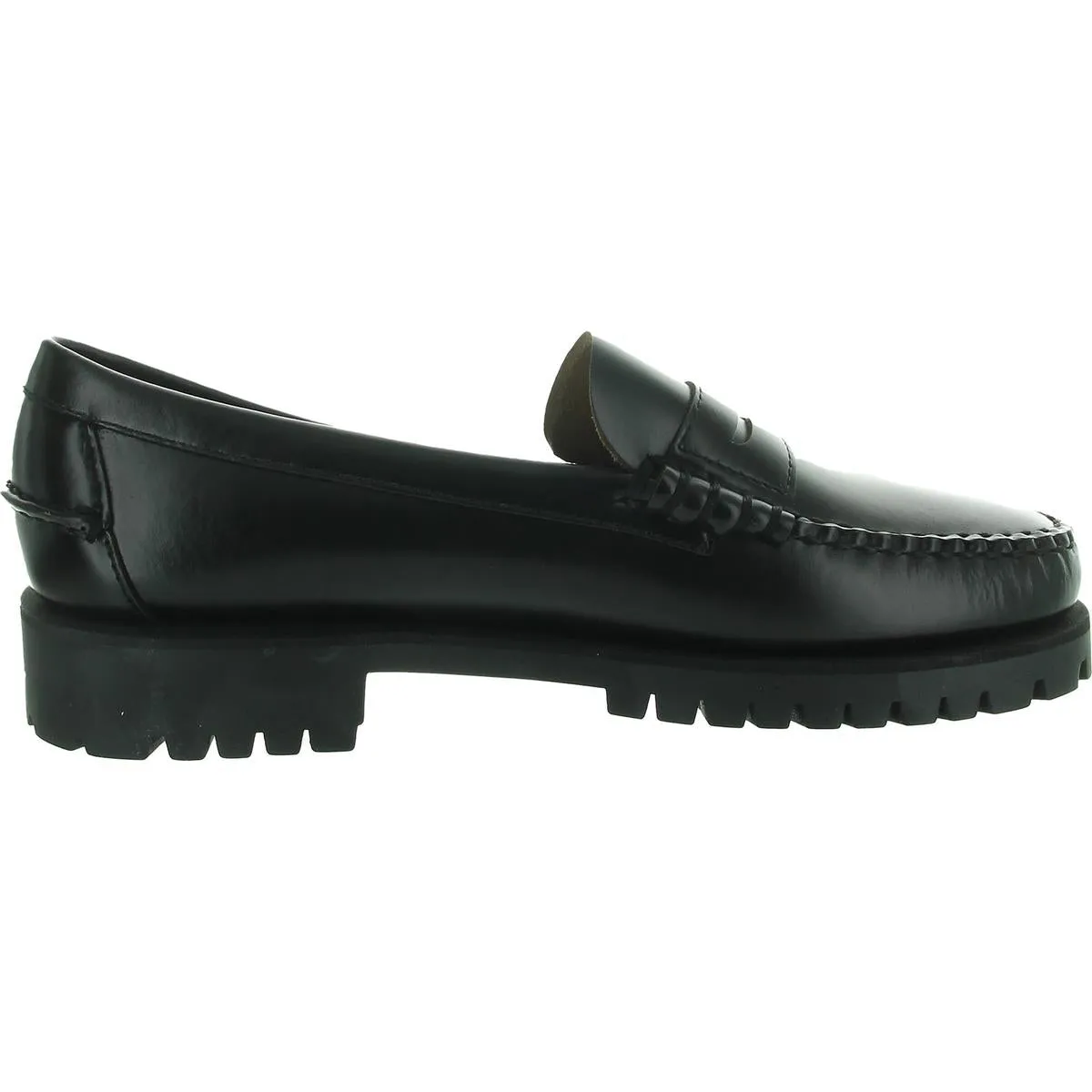 Womens Solid Faux Leather Loafers