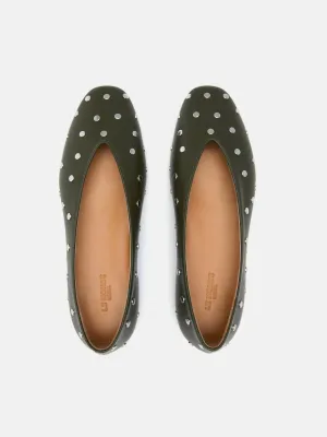 Women's Studded Regency Slipper - Narrow In Green