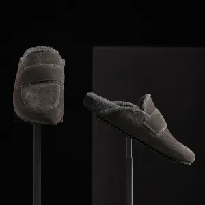 Women's Suede Shearling Loafer - Ash/Heather Grey