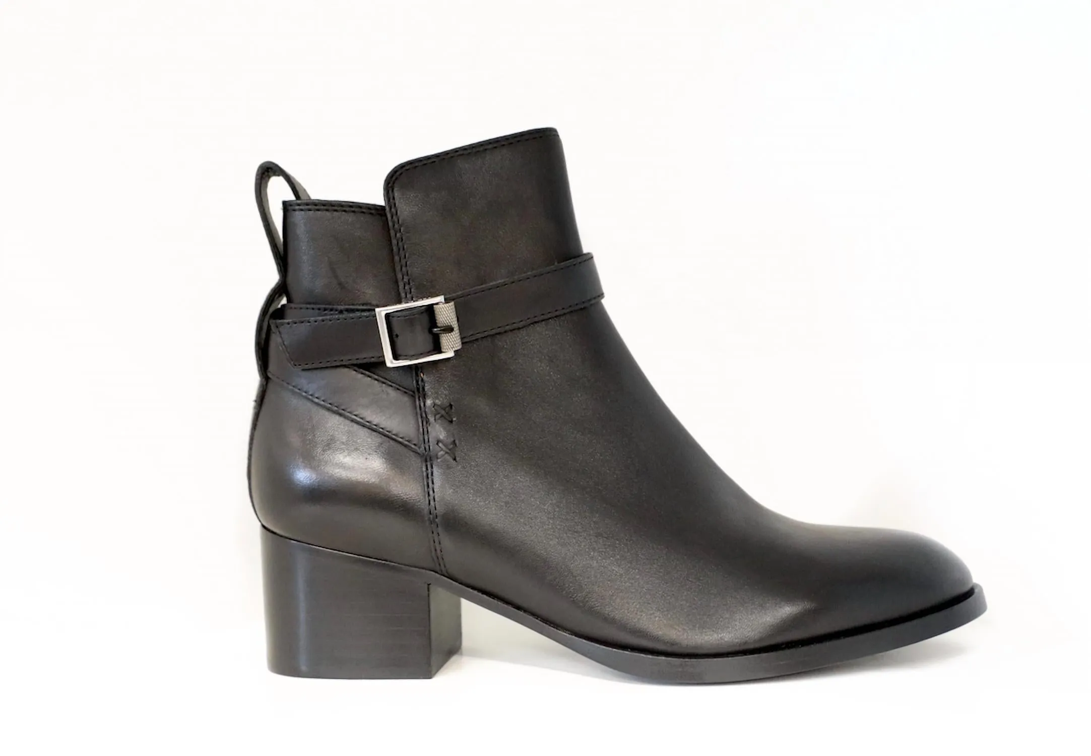 Women's Walker Buckle Boots In Black