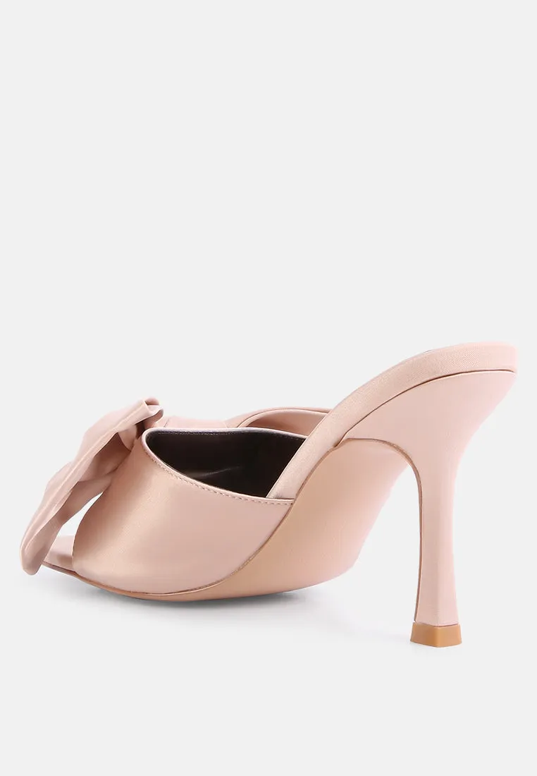wonderbuz high heeled bow slider sandals