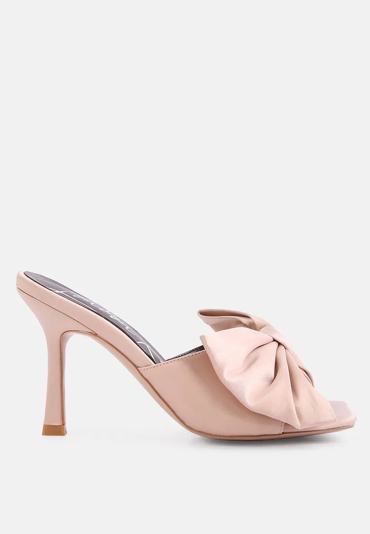 wonderbuz high heeled bow slider sandals